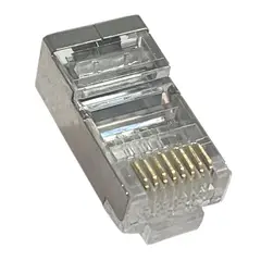 TECNOCENTER - Conector RJ-45 Metálico Cat 6 Red Ethernet Bolsa x100 Unds