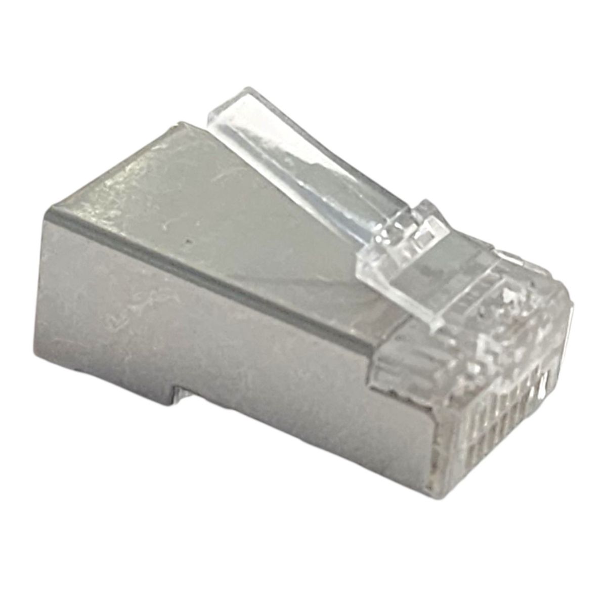 TECNOCENTER - Conector RJ-45 Metálico Cat 6 Red Ethernet Bolsa x100 Unds