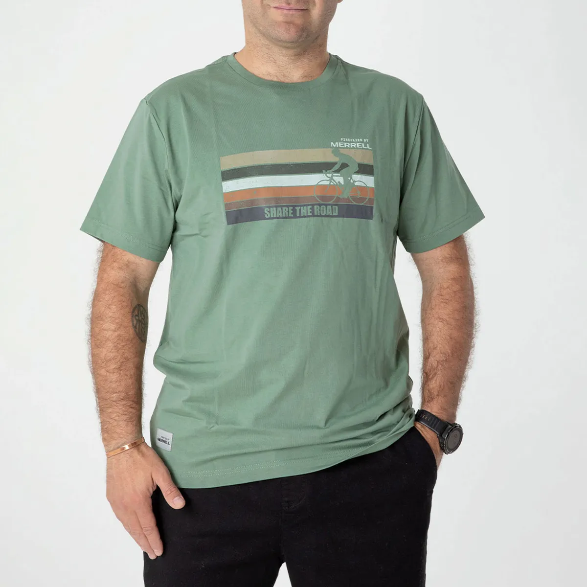 MERRELL - Polera Hombre Fireflies Verde MERRELL