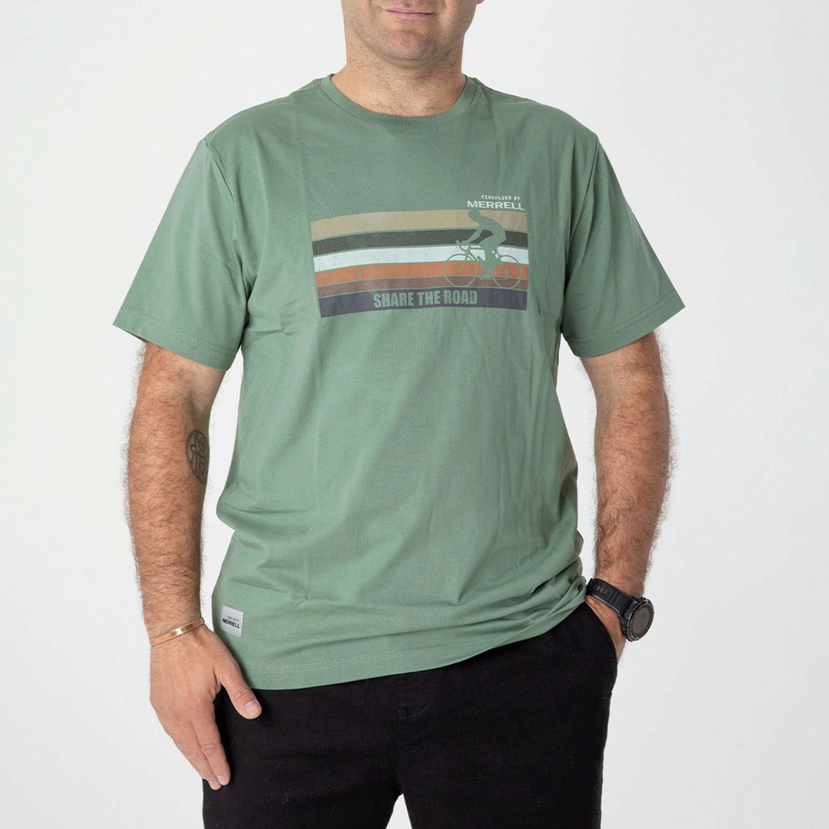 MERRELL - Polera Hombre Fireflies Verde MERRELL