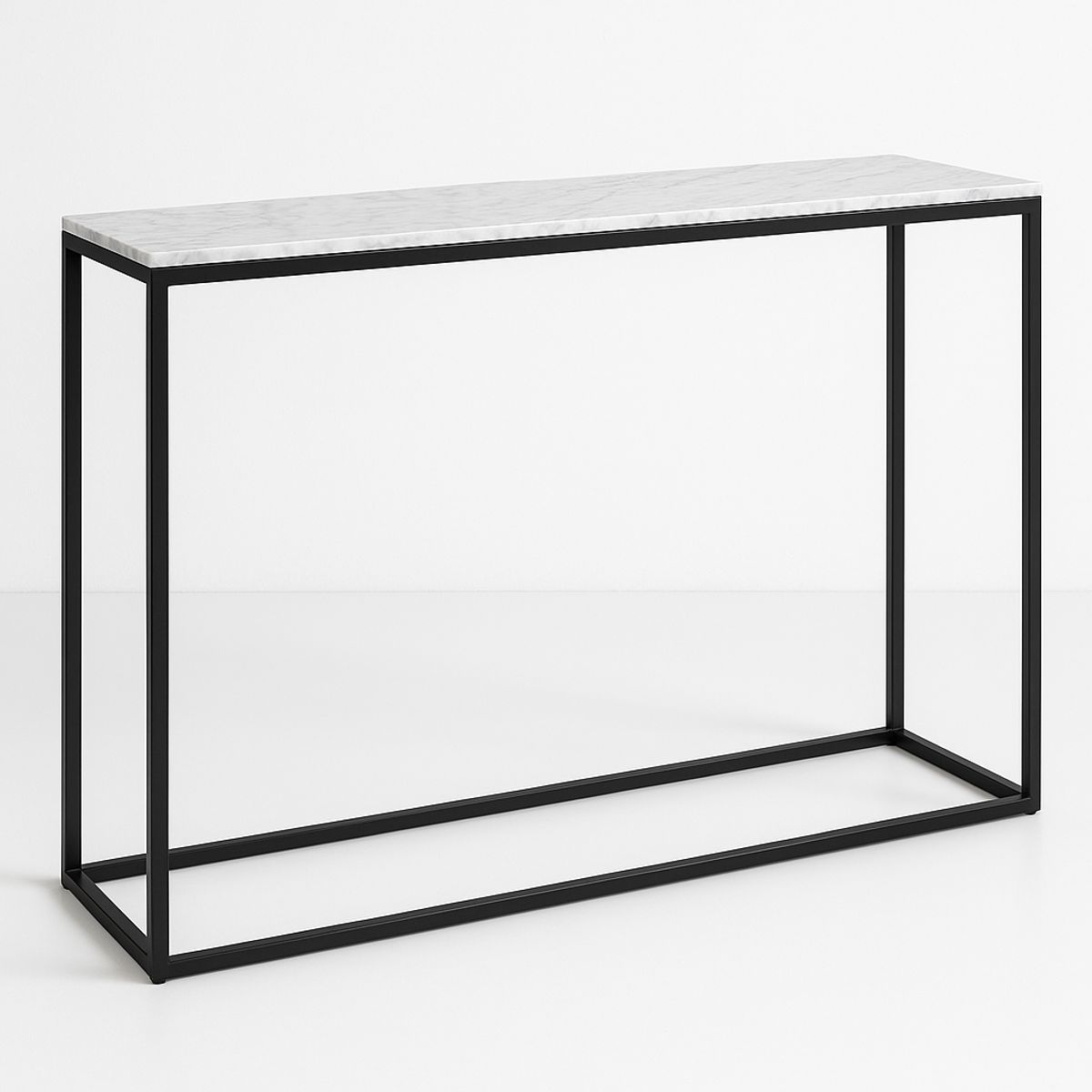 Mesa de Arrimo Mármol Carrara 100x30x90 cm  Premium  Estructura Metálica Electropintada, marca GENERICO - Foto Principal