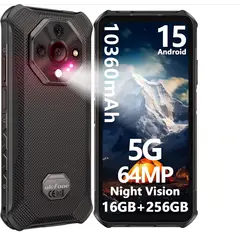 ULEFONE - Armor X16Pro 5G Celular 16GB+256GB 10360mAh Android 15 Smartphone-Negro