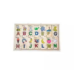 GENERICO - Tabla De Encaje Letras - Abecedario Aprendizaje Para Niños