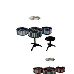 GENERICO - Batería musical para niños con banco Jazz Drum