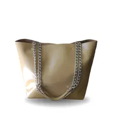 JARDIN DEL ESTE - Cartera de cuero Beige Amapola MIDI