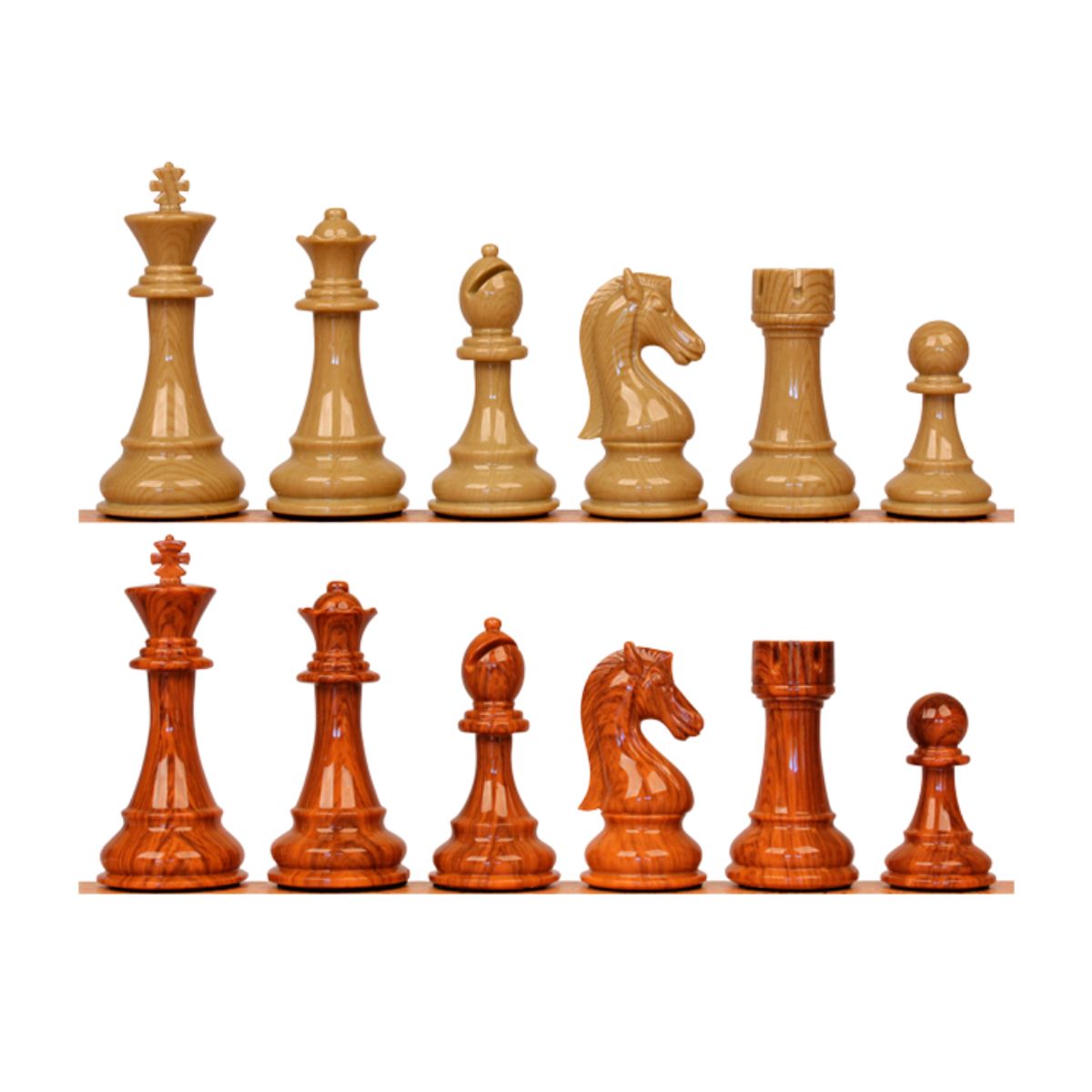 GENERICO - Piezas de Ajedrez WoodTek  Diseño con Acabado tipo Madera