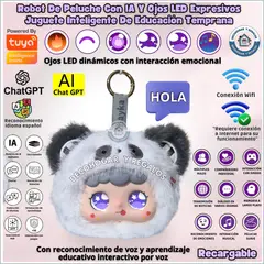GENERICO - Robot de Peluche Inteligente Con IA Compañero Emocional Ojos LED Interactivos WIFI Juguete Niños