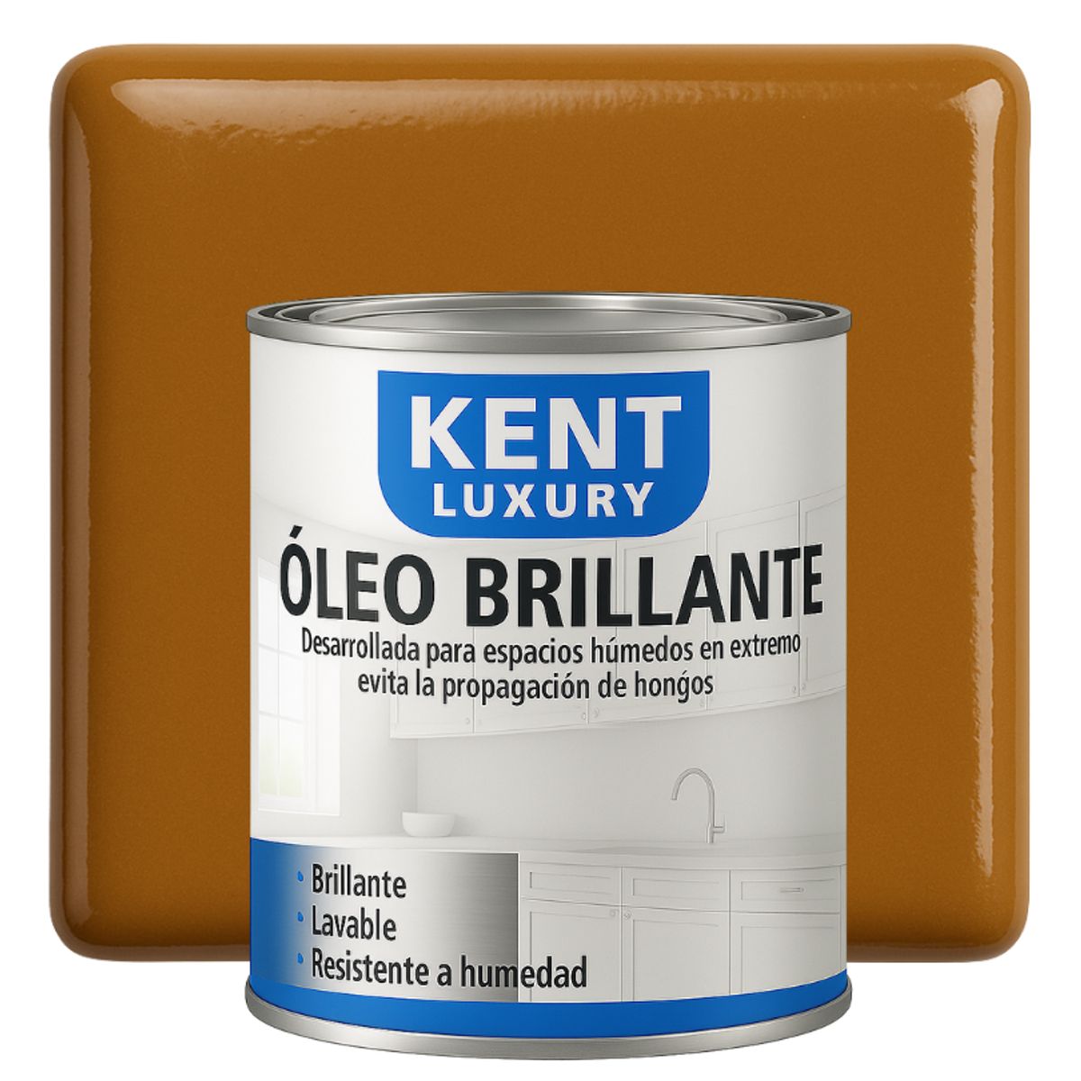 KENT - OLEO BRILLANTE - MULTISUPERFICIES - 1-8 GALON MARRÓN MIEL