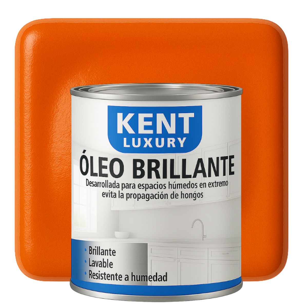 KENT - OLEO BRILLANTE - MULTISUPERFICIES - 1-8 GALON NARANJA BRILLANTE