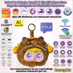 GENERICO - Robot Juguete Con IA Compañero Emocional Ojos LED Interactivos WIFI Niños y Adultos