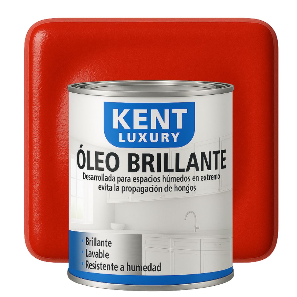 KENT - OLEO BRILLANTE - MULTISUPERFICIES - 1-8 GALON ROJO FUEGO