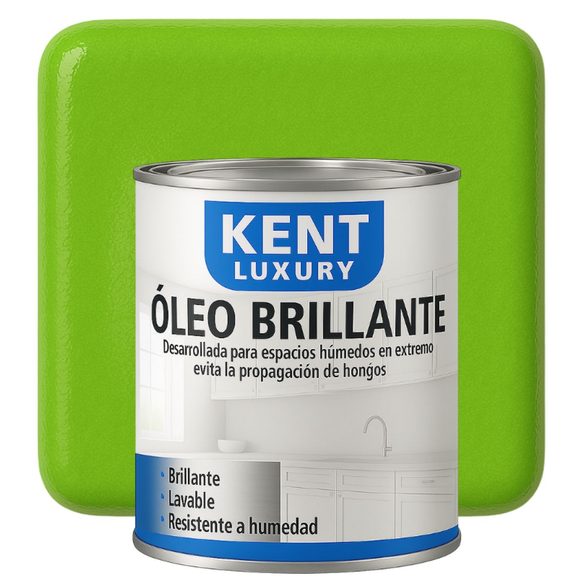 KENT - OLEO BRILLANTE - MULTISUPERFICIES - 1-8 GALON VERDE LIMA