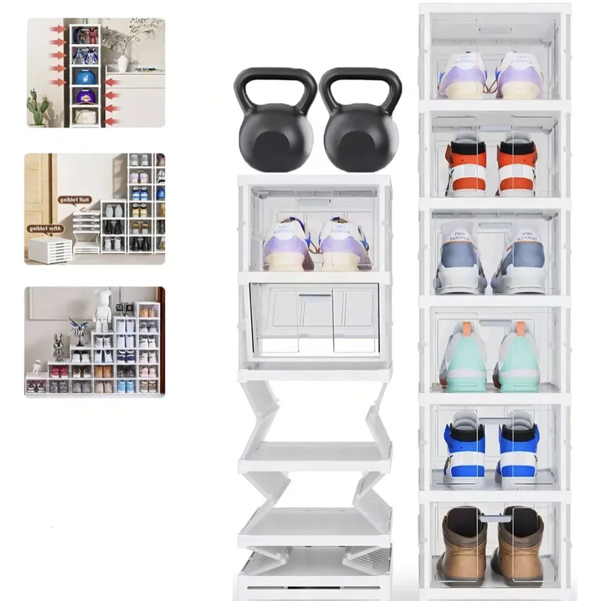 MOMO - Cajas Organizadoras Apilables Para Zapatos 6 Unidades Plegables