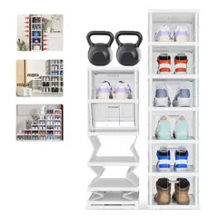 MOMO - Cajas Organizadoras Apilables Para Zapatos 6 Unidades Plegables