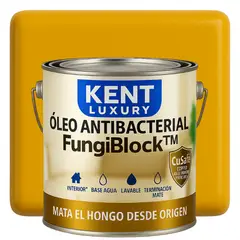 KENT - OLEO MATE INTERIOR BASE AGUA - ANTIBACTERIAL - GALON AMARILLO ÓXIDO