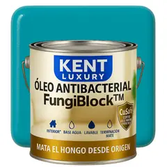 KENT - OLEO MATE INTERIOR BASE AGUA - ANTIBACTERIAL - GALON AZUL TURQUESA