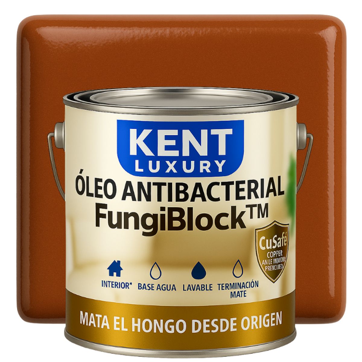 KENT - OLEO MATE INTERIOR BASE AGUA - ANTIBACTERIAL - GALON CEDRO CANELA