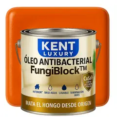 KENT - OLEO MATE INTERIOR BASE AGUA - ANTIBACTERIAL - GALON NARANJA BRILLANTE