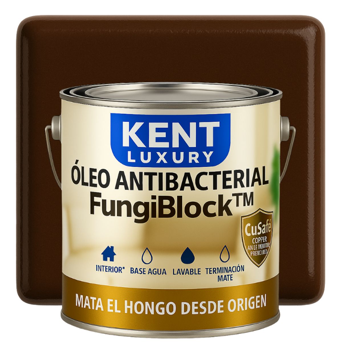KENT - OLEO MATE INTERIOR BASE AGUA - ANTIBACTERIAL - GALON NOGAL MEDIO