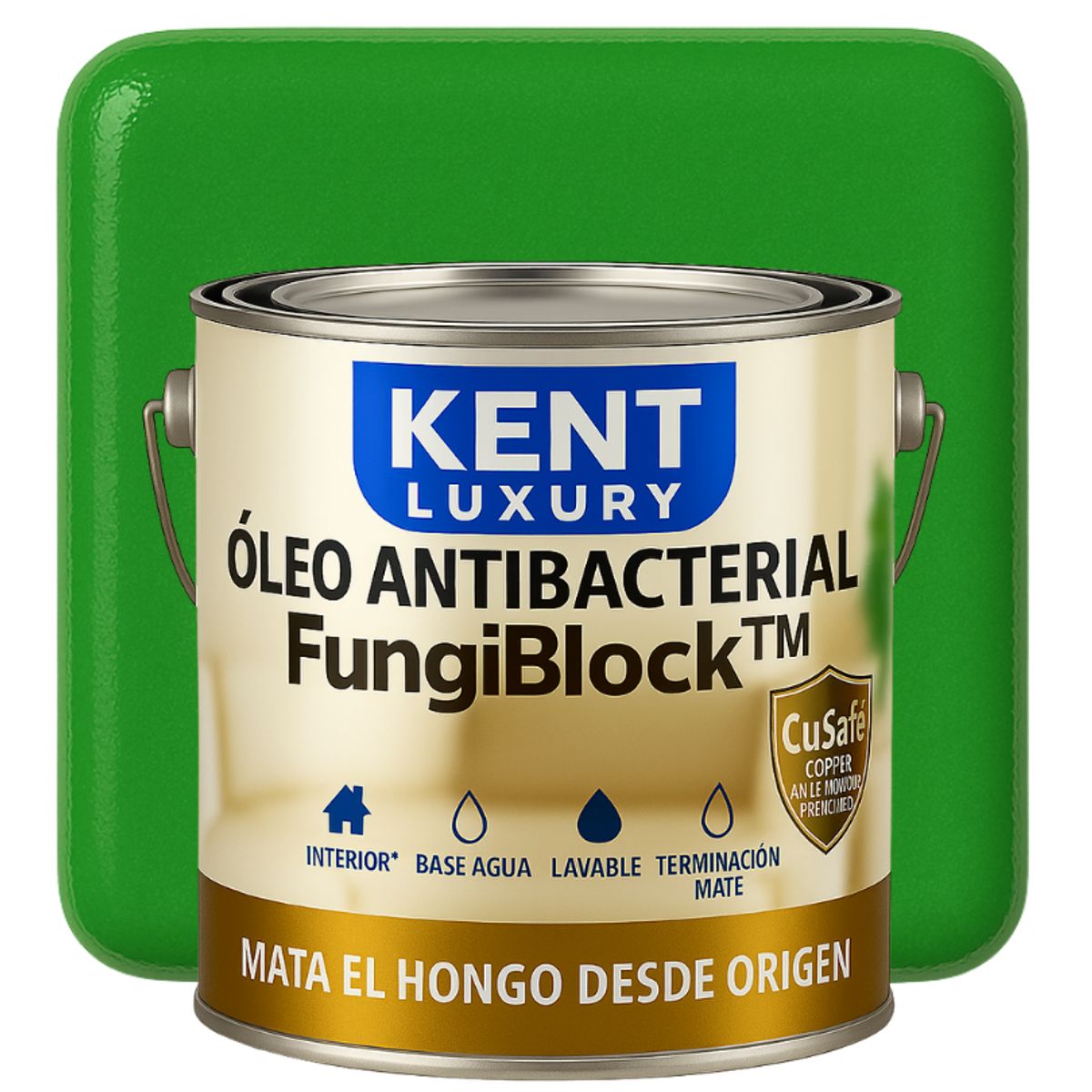 KENT - OLEO MATE INTERIOR BASE AGUA - ANTIBACTERIAL - GALON VERDE MANZANA