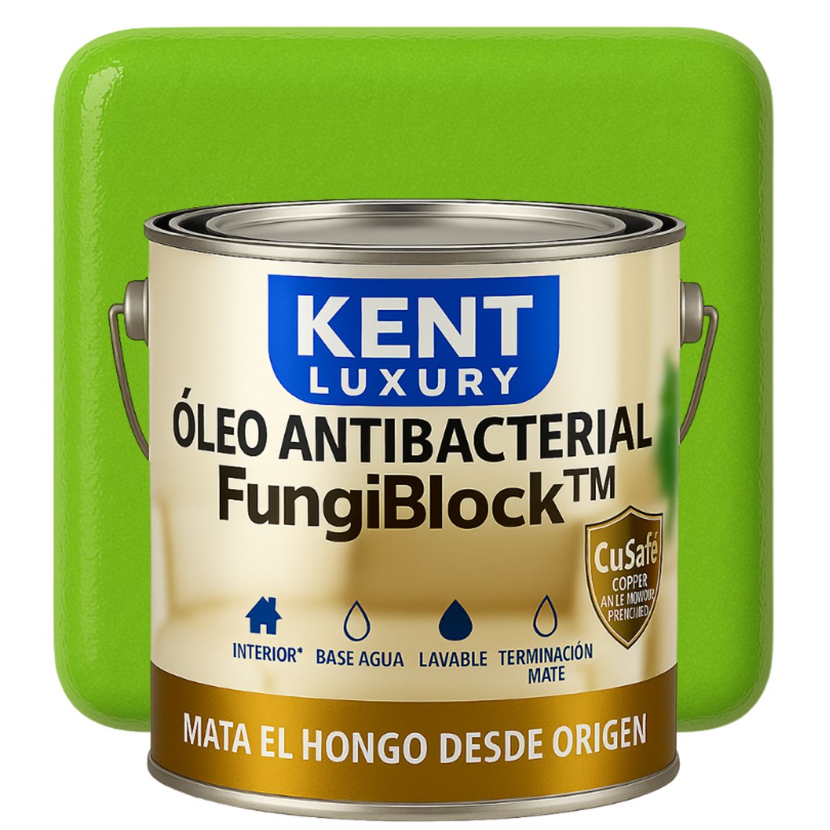 KENT - OLEO MATE INTERIOR BASE AGUA - ANTIBACTERIAL - GALON VERDE LIMA
