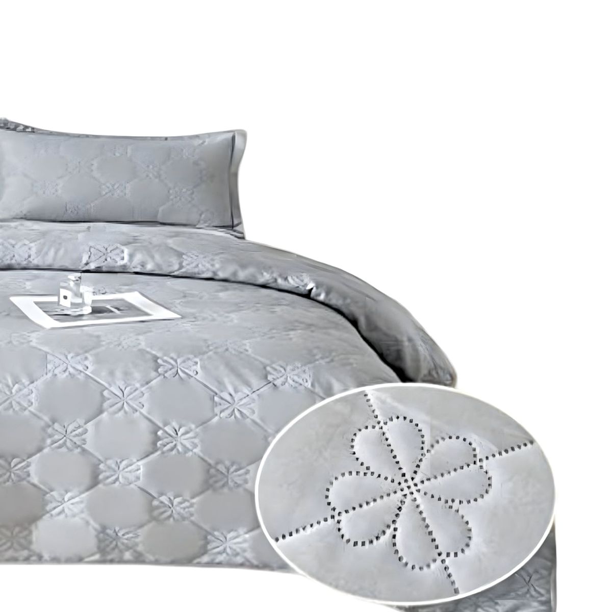 GENERICO - CUBRECAMA QUILT DE VERANO 2 PLAZAS DISEÑO FLOR 2