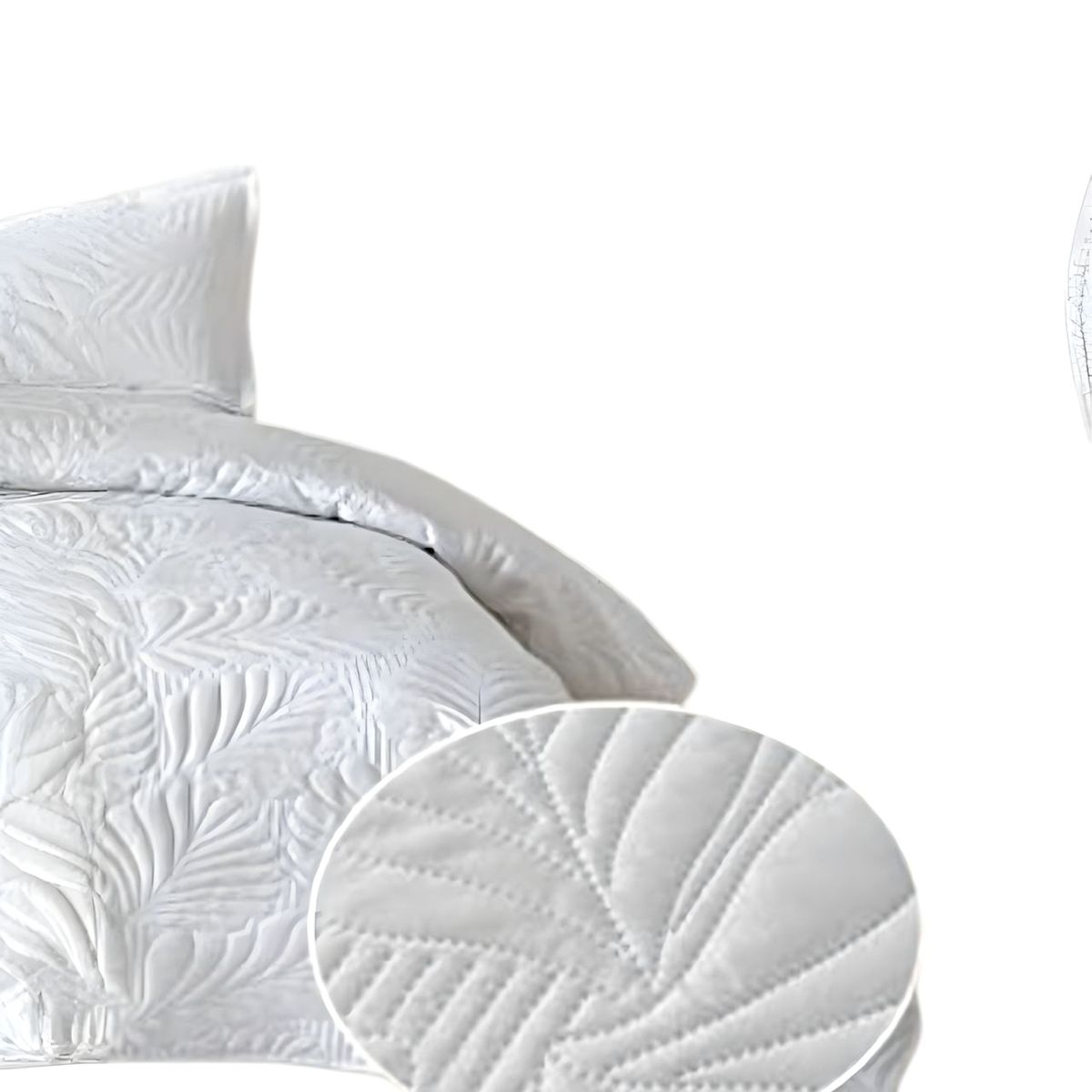 GENERICO - CUBRECAMA QUILT DE VERANO 2 PLAZAS BLANCO  21