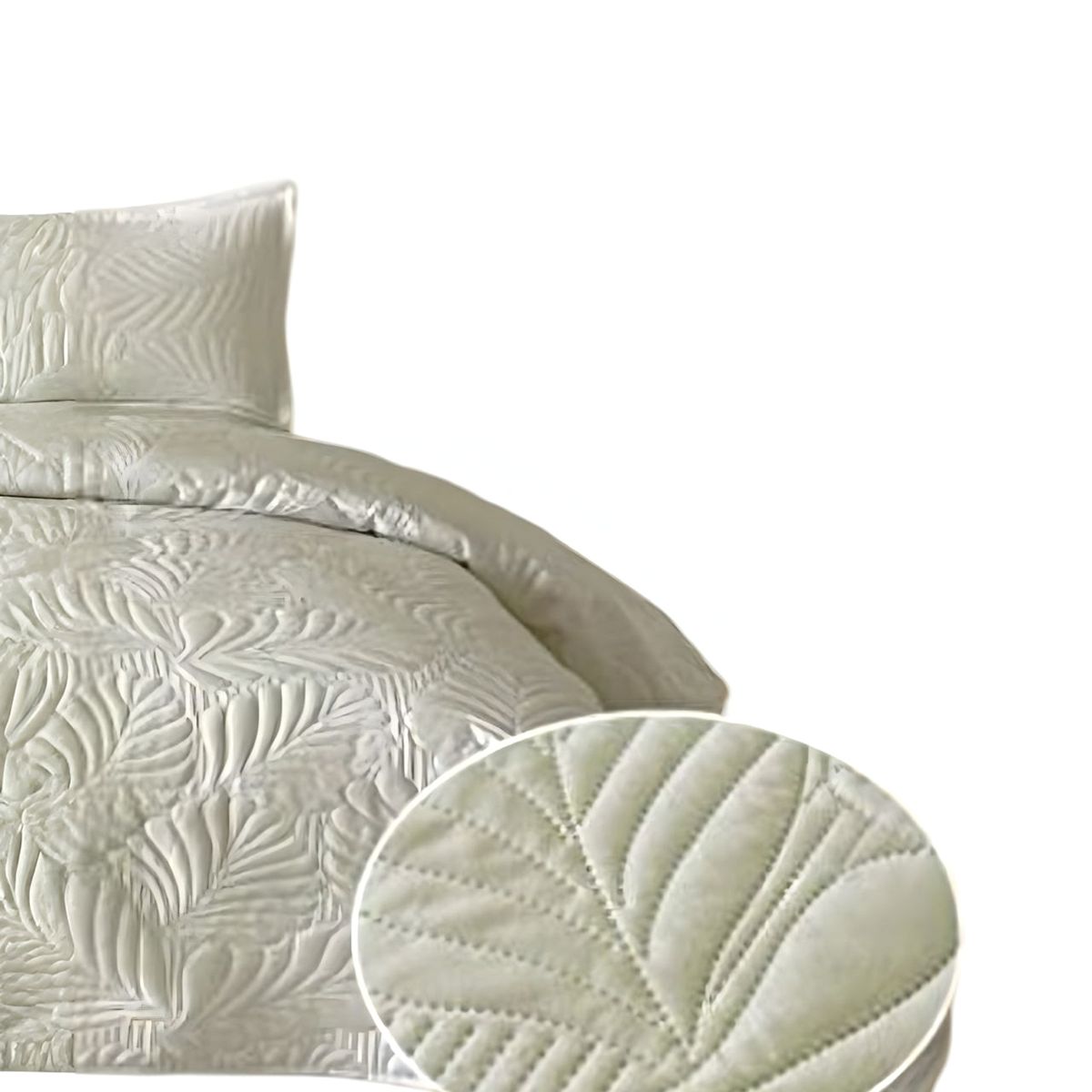 GENERICO - CUBRECAMA QUILT DE VERANO 2 PLAZAS BEIGE 24