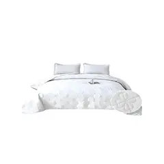 GENERICO - CUBRECAMA QUILT DE VERANO KING DISEÑO FLOR 1