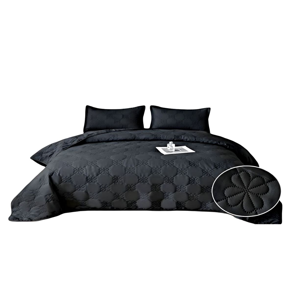 GENERICO - CUBRECAMA QUILT DE VERANO KING DISEÑO FLOR 5