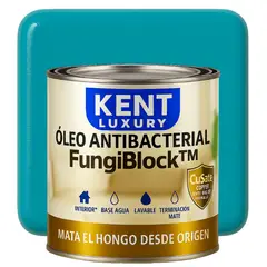 KENT - OLEO MATE INTERIOR BASE AGUA - ANTIBACTERIAL - 14 GALON AZUL TURQUESA