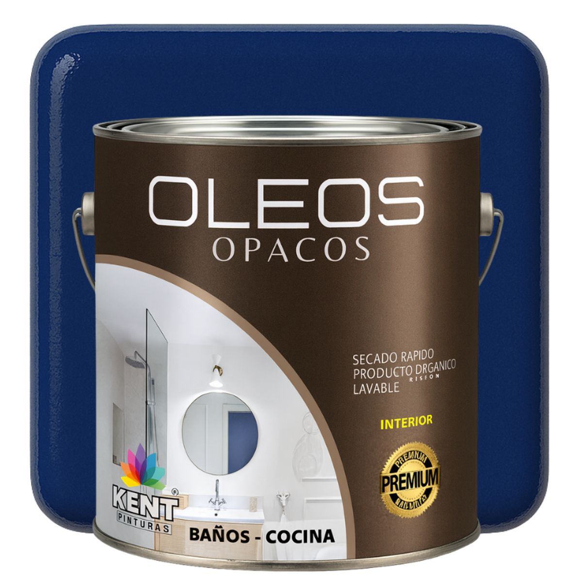 KENT - OLEO OPACO MULTISUPERFICIES - PREMIUM - GALON AZUL COBALTO