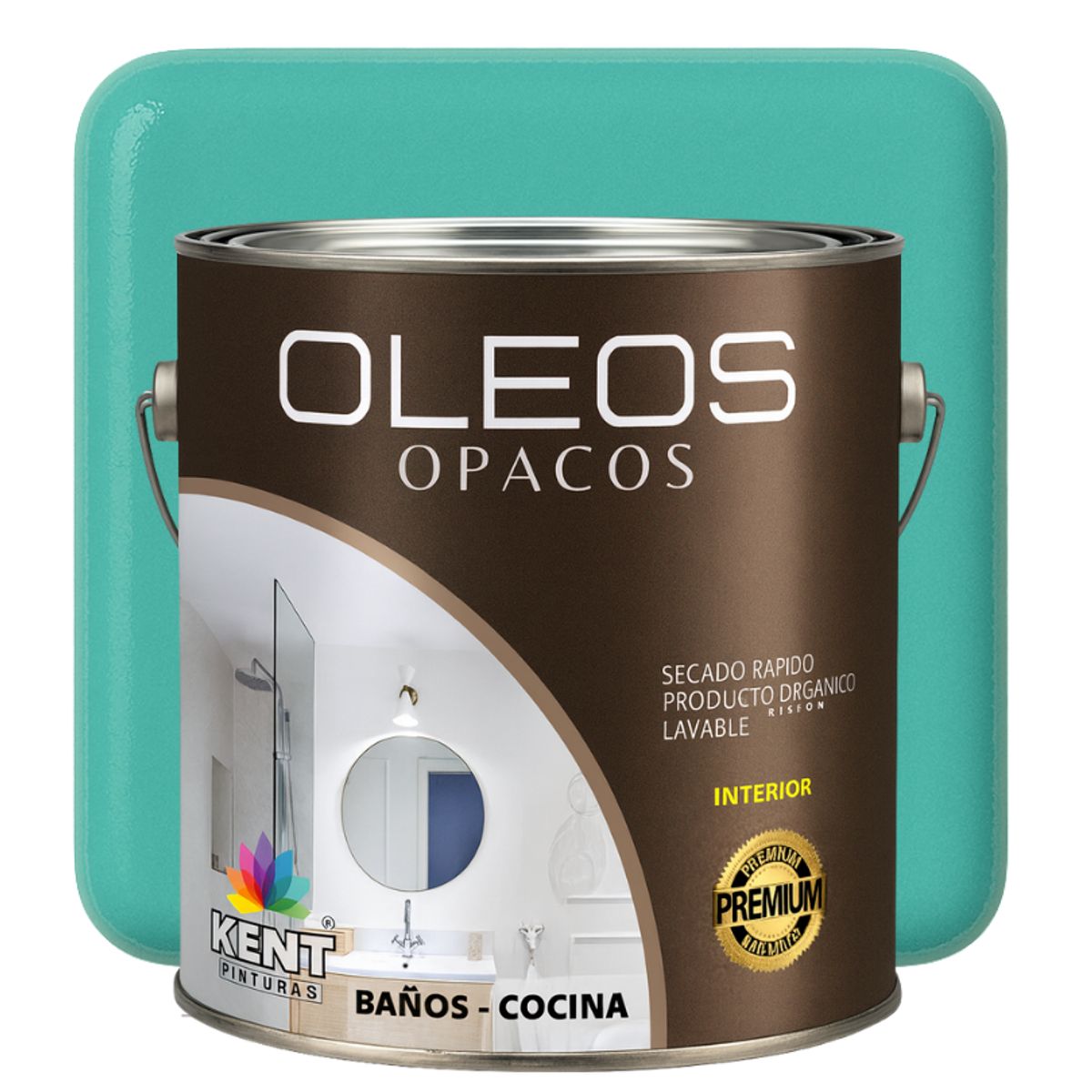 KENT - OLEO OPACO MULTISUPERFICIES - PREMIUM - GALON VERDE TROPICAL