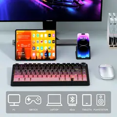 AIZO - Teclado Mecánico F75 Gasket 3 Modos RGB Cosechador