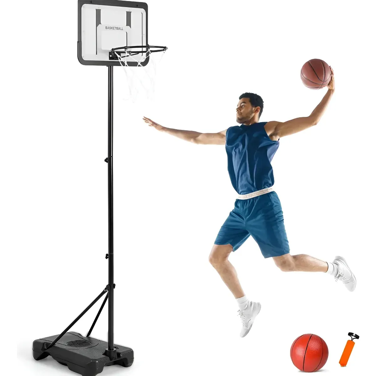 EASY FIT - Canasta De Basquetbol Baloncesto Tablero Ajustable Portátil