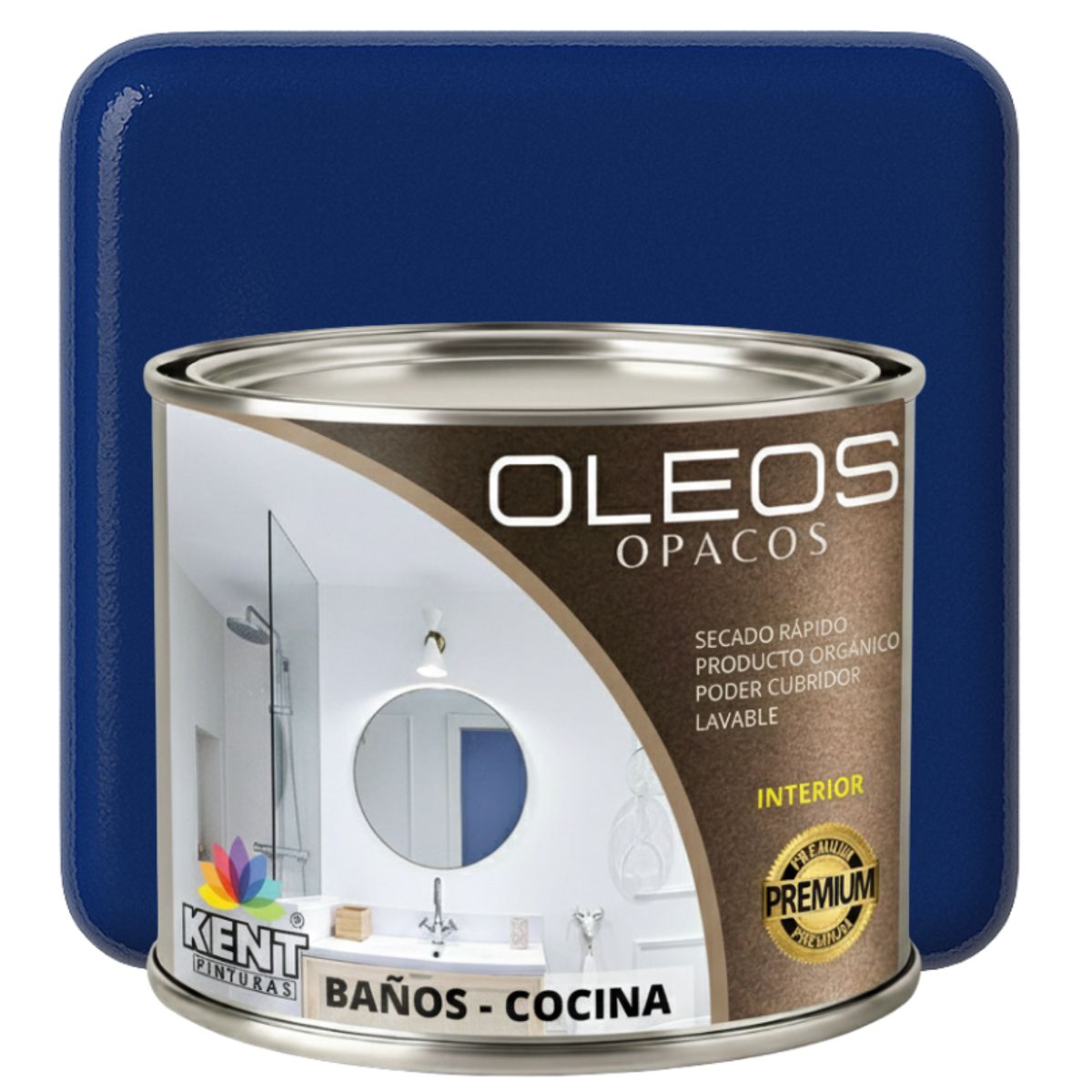 KENT - OLEO OPACO MULTISUPERFICIES - PREMIUM - MEDIO GALON AZUL ULTRAMAR