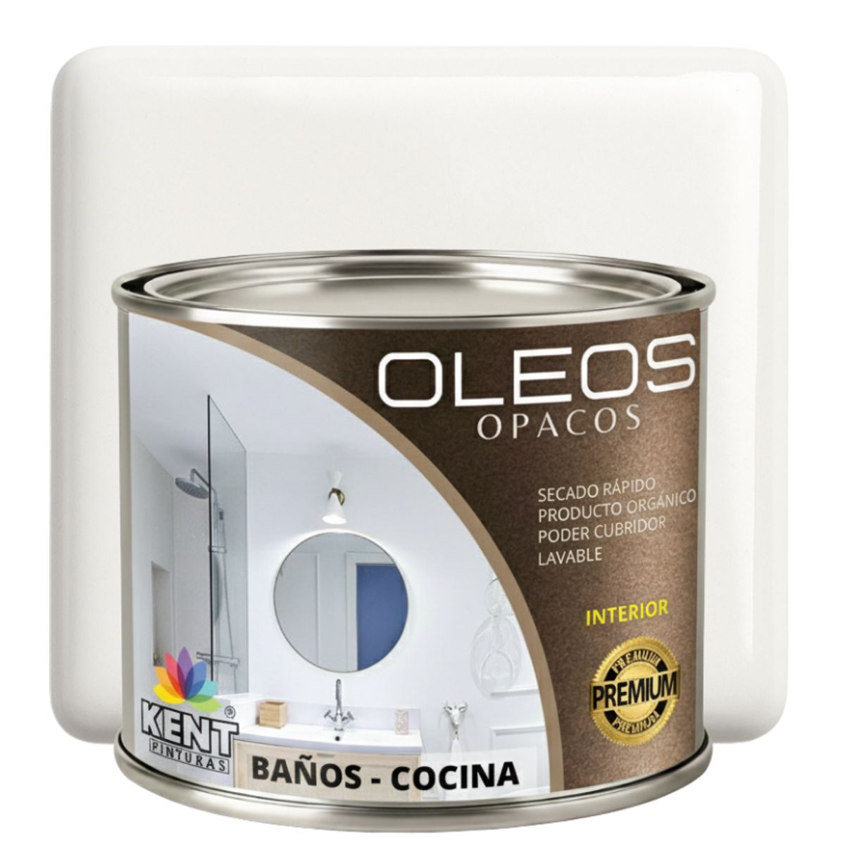 KENT - OLEO OPACO MULTISUPERFICIES - PREMIUM - MEDIO GALON BLANCO PERFECTO