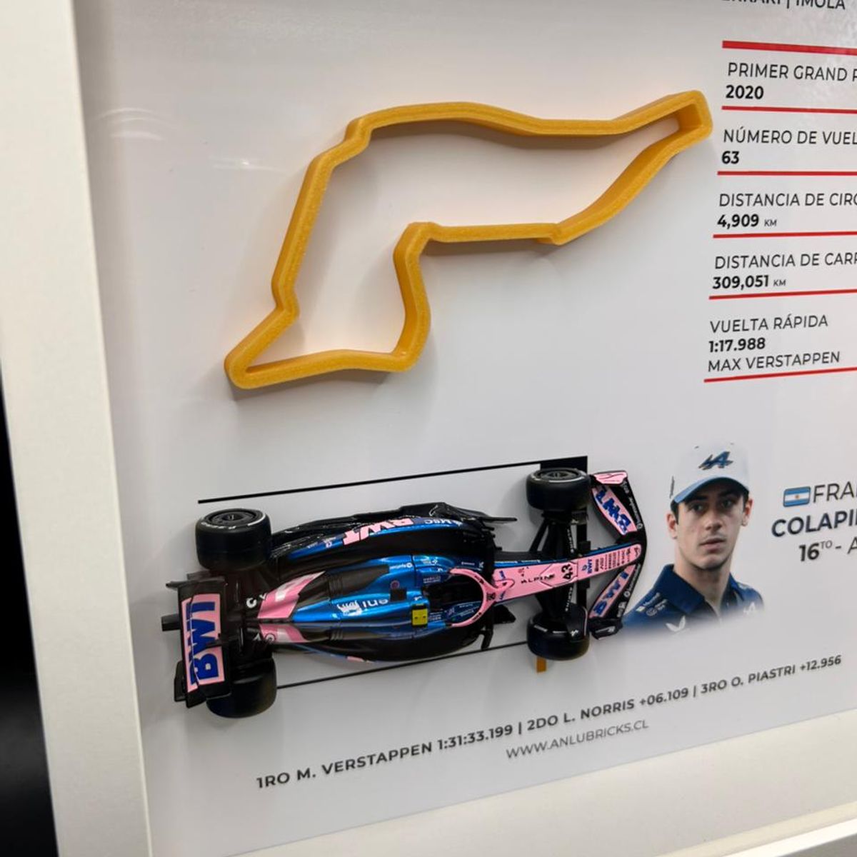 GENERICO - Cuadro Formula 1 GP Emili Romagna 2025 Franco Colapinto Alphine F1