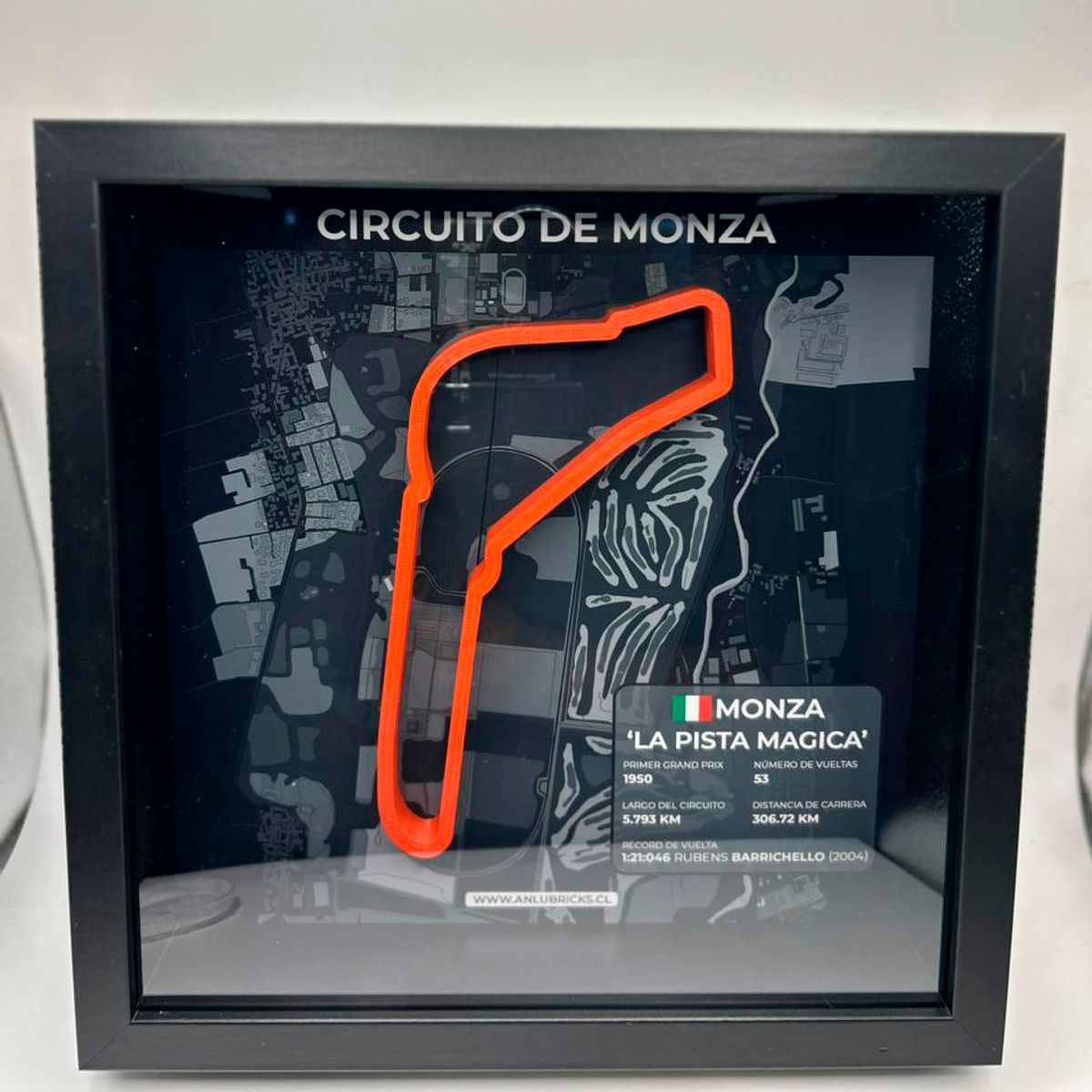 GENERICO - Cuadro Decorativo GP de Italia Formula 1 Circuito de Monza 3D