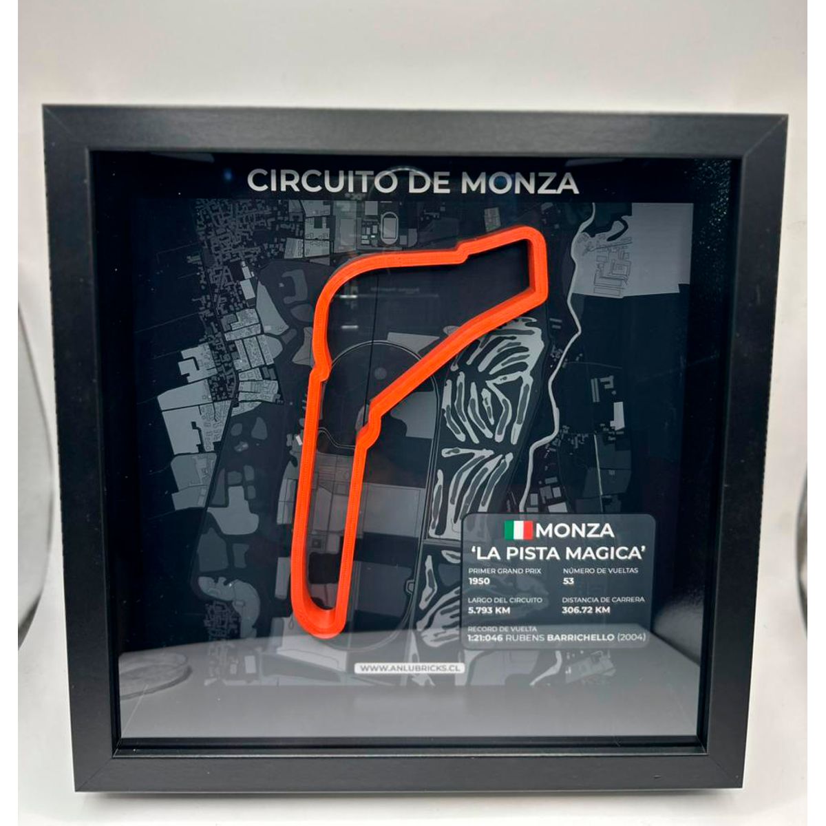 GENERICO - Cuadro Decorativo GP de Italia Formula 1 Circuito de Monza 3D