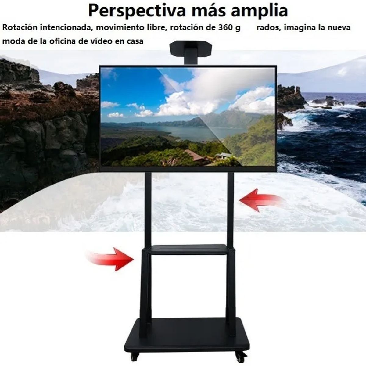 GENERICO - Soporte Móvil en H para TV Compatible con Televisores de 32-75 Pulgadas