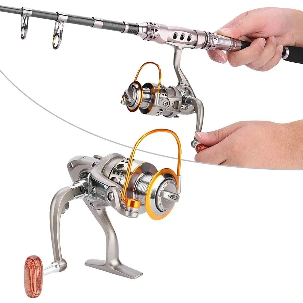 KUANGYE - Carrete Pesca Mar Carrete De Mar Carretes Pesca 6000