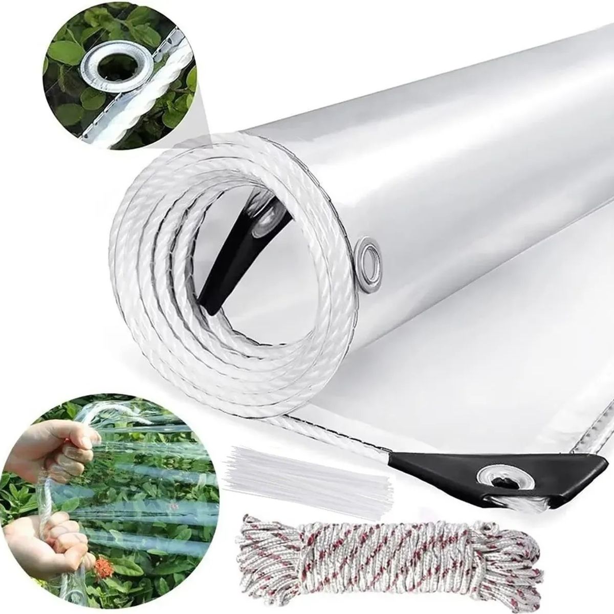 KUANGYE - Cortina Pvc Roller Cierre De Terraza Transparente 3m × 2m