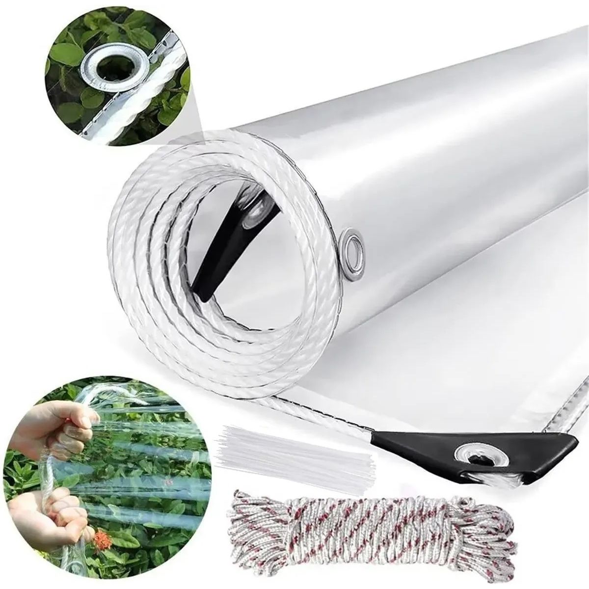 KUANGYE - Cortina Pvc Roller Cierre De Terraza Transparente 3m × 2m