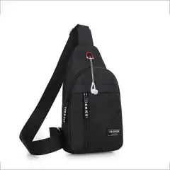 GENERICO - Bandolera de ViajeCasual de Nailon - Color Negro