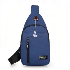 GENERICO - Bandolera de ViajeCasual de Nailon - Color azul