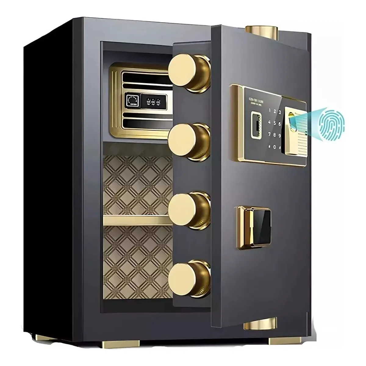 BLUEDREAMER - Caja fuerte biométrica con reconocimiento de huellas dactilares strongbox Safe and Durable