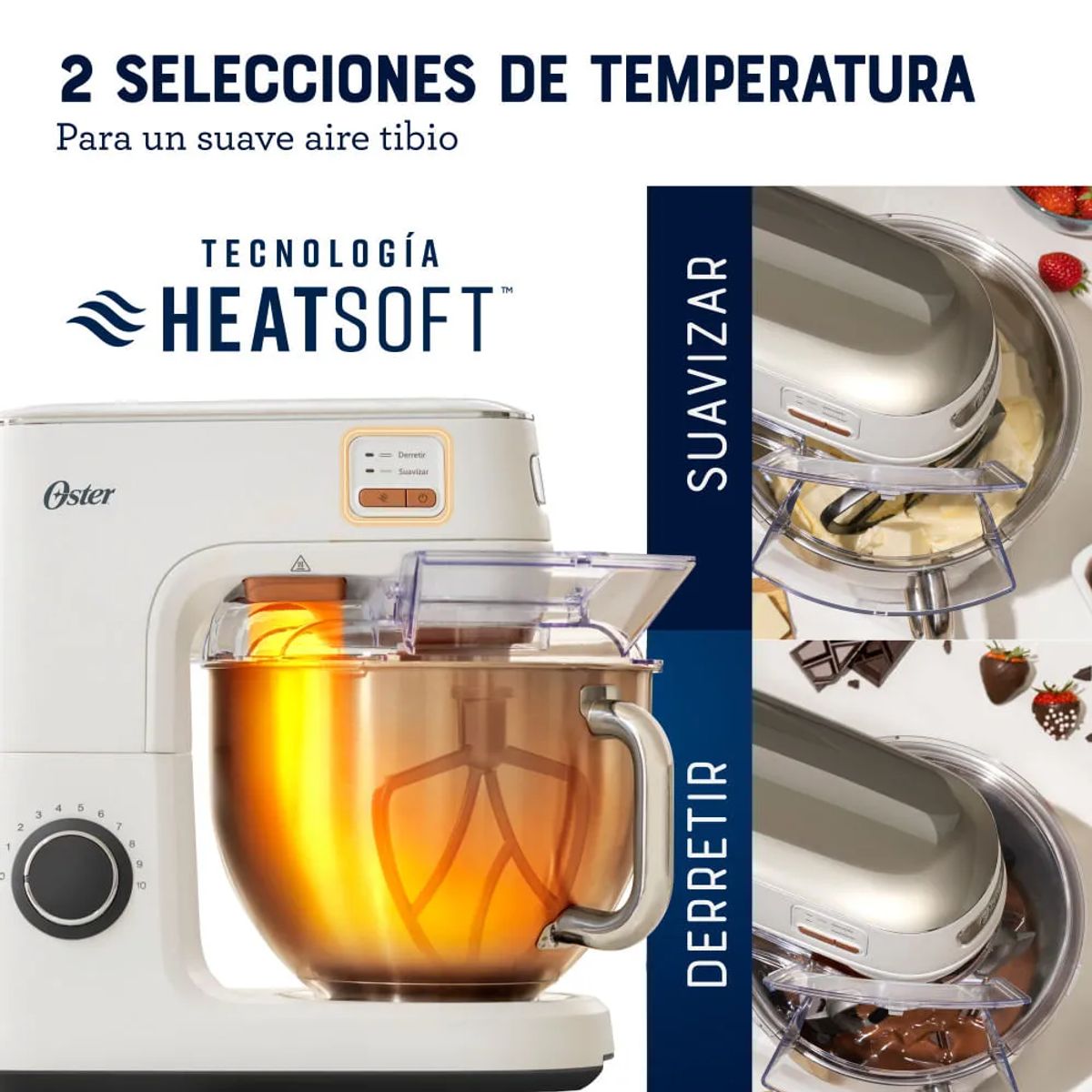 OSTER - Batidora planetaria Oster® con tecnología Heatsoft™ FPSTSMPL4W