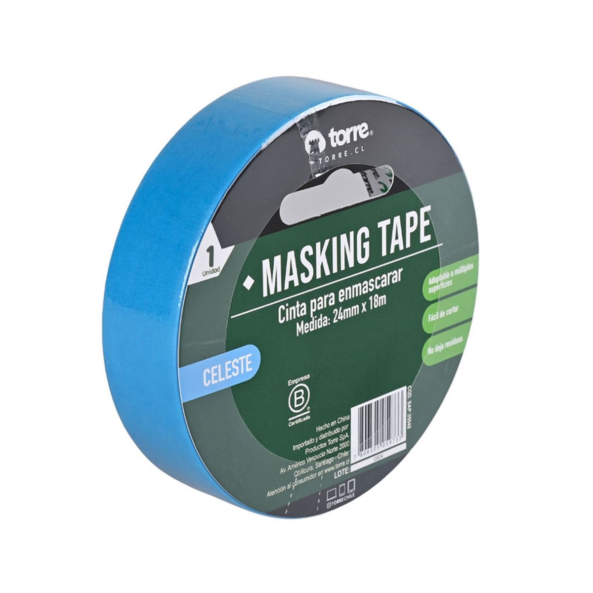 TORRE - CINTA MASKING CELESTE 24MMX18M TORRE