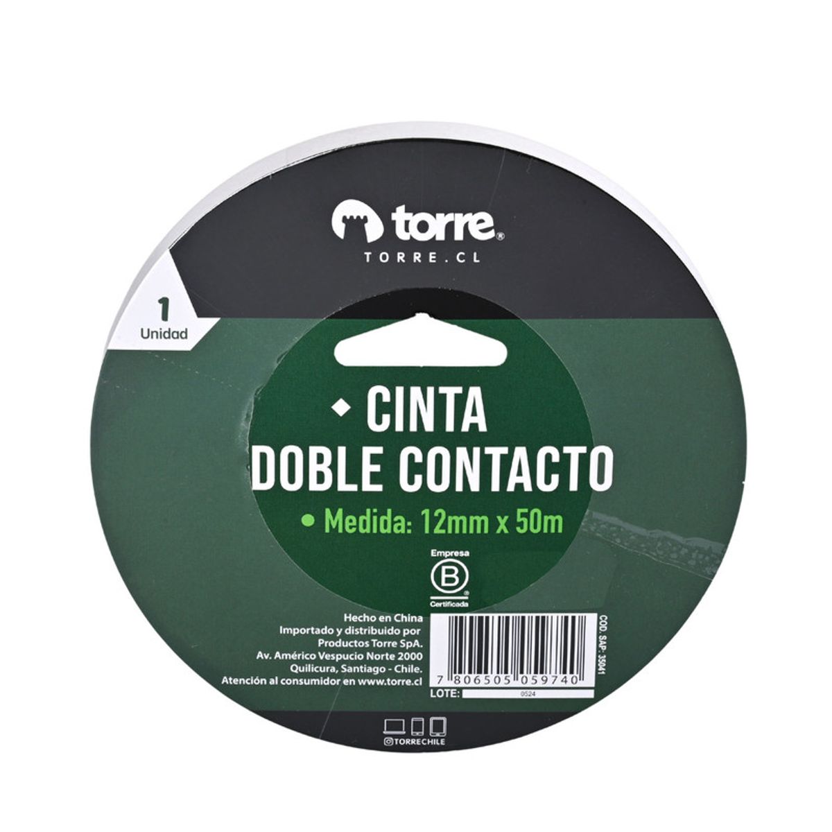 TORRE - CINTA DOBLE CONTACTO 12MMX50M TORRE